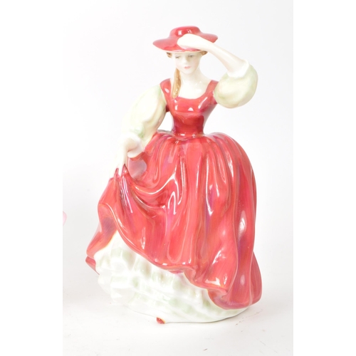 27 - Royal Doulton - A collection of five 20th century china lady figurines, comprising of: HN 3975 'Laur... 