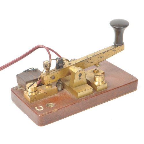 276 - A vintage 20th century metal morse code key machine, no. 2.PX36/234. Featuring a gilt coloured metal... 