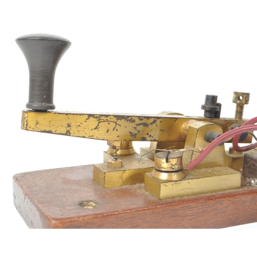 276 - A vintage 20th century metal morse code key machine, no. 2.PX36/234. Featuring a gilt coloured metal... 