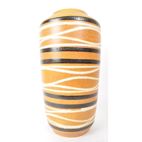 285 - Scheurich - A 20th century circa 1970s Scheurich West German pottery vase. The vase having drip cone... 