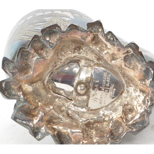 293 - An early 20th century Jay's Oxford silver plated anniversary seashell conch sculpture, no. 1503, pla... 