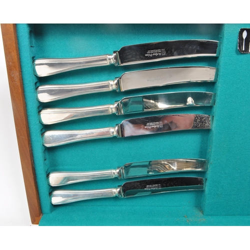 354 - Arthur Price - Arden - A mid century silver plated six place canteen of cutlery, in original fitted ... 