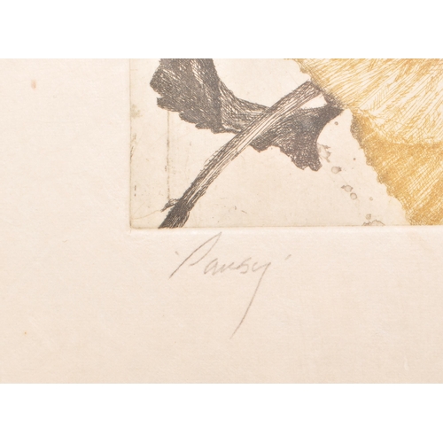 363 - Fred Nall Hollis (1949 - 2024) - Limited edition coloured etching titled 'Pansy' numbered 15/99. Sig... 