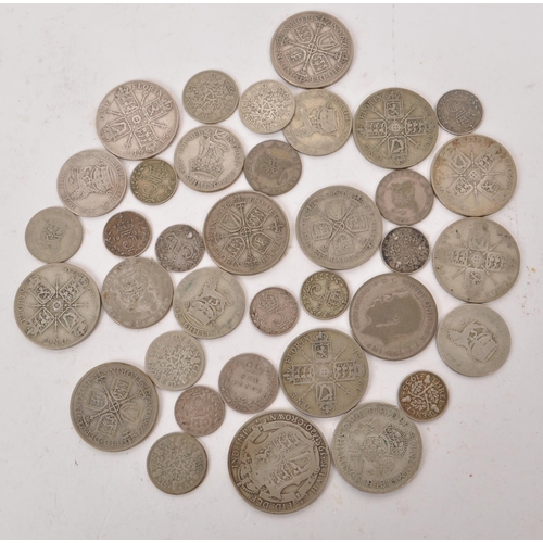 392 - A collection of 19th and 20th century British currency coins. The collection to include an 1890 Vict... 