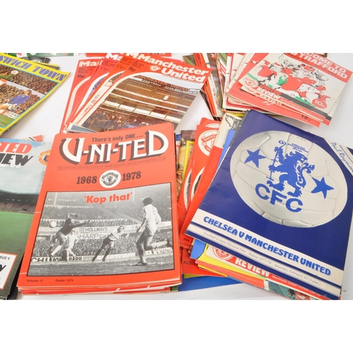 396 - A collection of late 20th century football programmes, majority being Manchester United, with other ... 