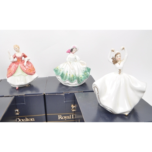 4 - Royal Doulton - A collection of nine late 20th-century bone china lady figurines, to include: HN 327... 