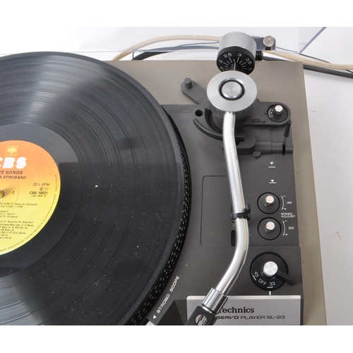 405 - Technics - A vintage 20th century circa 1970s Technics F G Servo SL-23 belt drive turntable record p... 