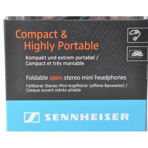 417 - Sennheiser - 21st century PX 100-II foldable and compact open stereo mini headphones, housed within ... 