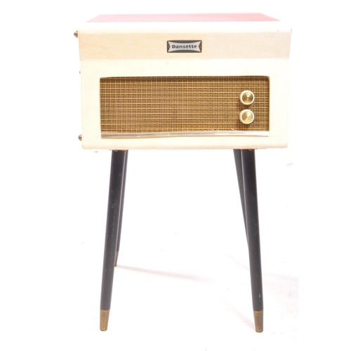 420 - Dansette - A vintage 20th-century Major Deluxe 21 two tone free standing record player turntable, in... 