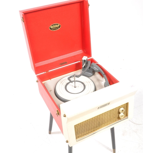 420 - Dansette - A vintage 20th-century Major Deluxe 21 two tone free standing record player turntable, in... 