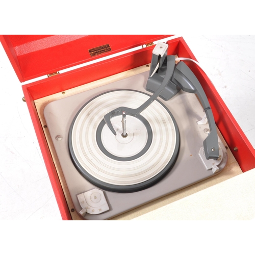 420 - Dansette - A vintage 20th-century Major Deluxe 21 two tone free standing record player turntable, in... 