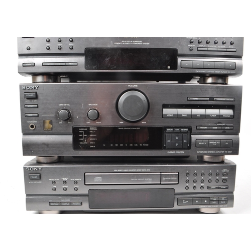 423 - Sony - A contemporary Sony music stacking system. To include automatic stereo turntable system PS-LX... 