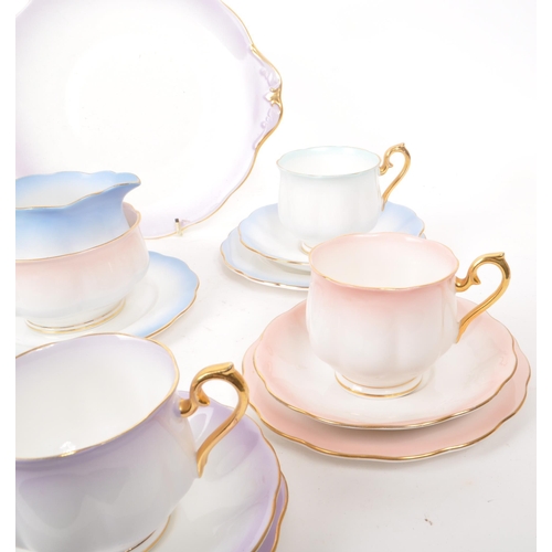 451 - Royal Albert - Rainbow - A collection of mid-century bone china tea service pieces, comprised of six... 