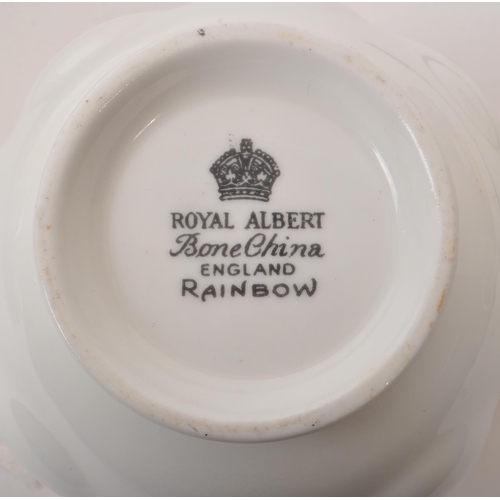 451 - Royal Albert - Rainbow - A collection of mid-century bone china tea service pieces, comprised of six... 