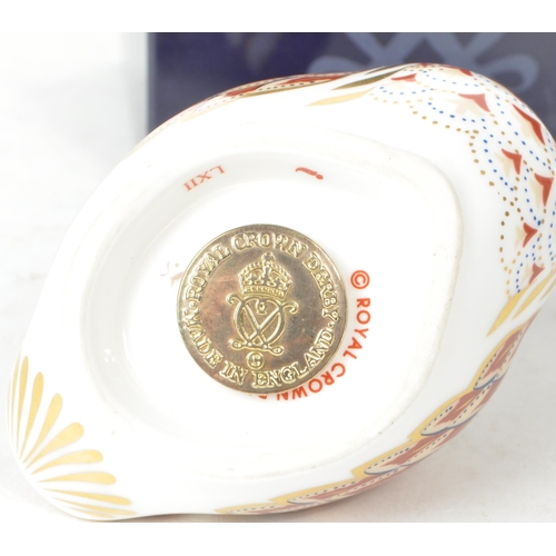 465 - Royal Crown Derby - Two late 20th / 21st century porcelain duck paperweights, comprised of a 2001 MM... 