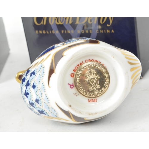 465 - Royal Crown Derby - Two late 20th / 21st century porcelain duck paperweights, comprised of a 2001 MM... 