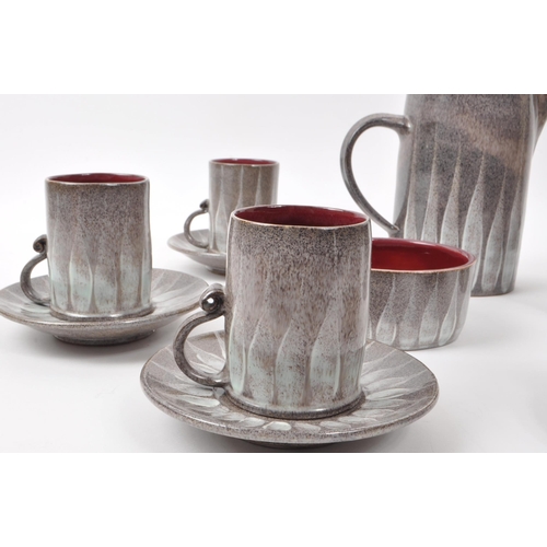 468 - Clevedon - Fishley Holland - A vintage circa 1970s Clevedon pottery coffee service. The service bein... 