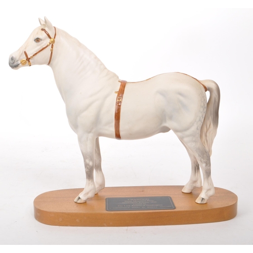 47 - Beswick - A porcelain china figurine of a horse titled Champion. Welsh mountain pony Gredington Simw... 