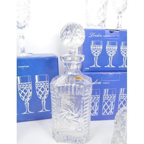 477 - WCI - London - A collection of late 20th century boxed crystal glasses, examples including six LC06 ... 