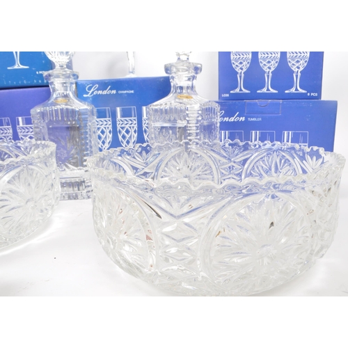 477 - WCI - London - A collection of late 20th century boxed crystal glasses, examples including six LC06 ... 