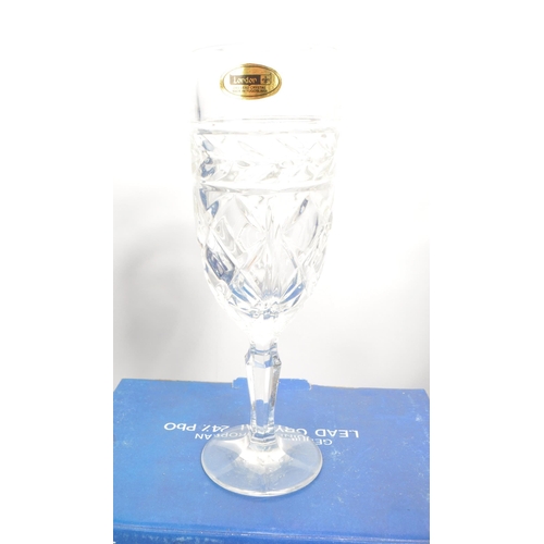 477 - WCI - London - A collection of late 20th century boxed crystal glasses, examples including six LC06 ... 