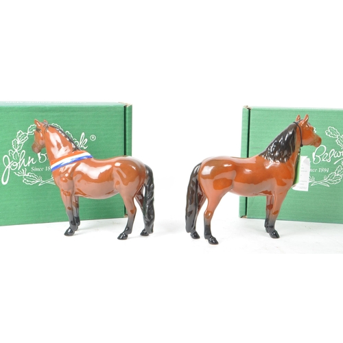 54 - Beswick - A collection of two 20th-century china porcelain horse figurines, comprising of: 'Another ... 