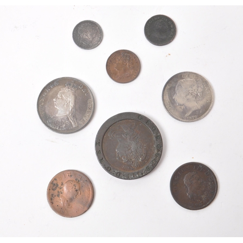 545 - A collection of George III and later British UK uncirculated currency coins. Including a 1797 cartwh... 