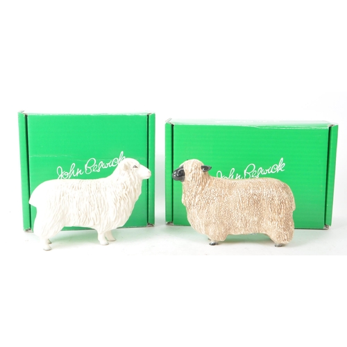 55 - Beswick - Two 20th-century china porcelain sheep figurines, comprising of 'Cotswold Sheep' and 'Wens... 