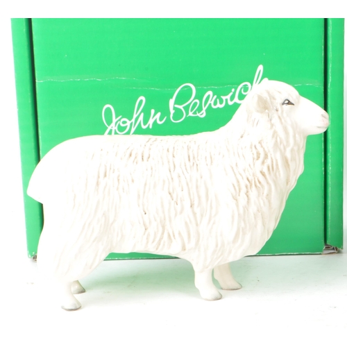 55 - Beswick - Two 20th-century china porcelain sheep figurines, comprising of 'Cotswold Sheep' and 'Wens... 