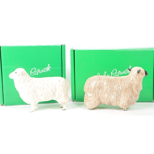 55 - Beswick - Two 20th-century china porcelain sheep figurines, comprising of 'Cotswold Sheep' and 'Wens... 