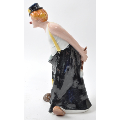 62 - Royal Doulton - A vintage 1989 porcelain clown figure, no. HN 3292 'Tip Toe'. Modelled by Adrian Hug... 