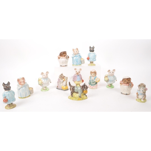 64 - Beswick - A collection of thirteen mid-century porcelain Beatrix Potter figures, including, 'Miss Mo... 