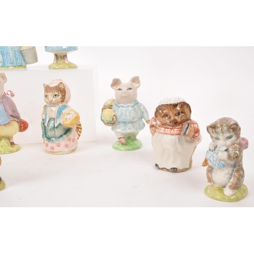 64 - Beswick - A collection of thirteen mid-century porcelain Beatrix Potter figures, including, 'Miss Mo... 