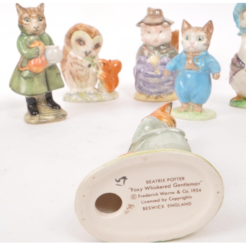 65 - Beswick - A collection of thirteen mid-century porcelain Beatrix Potter figures, to include, 'Samuel... 