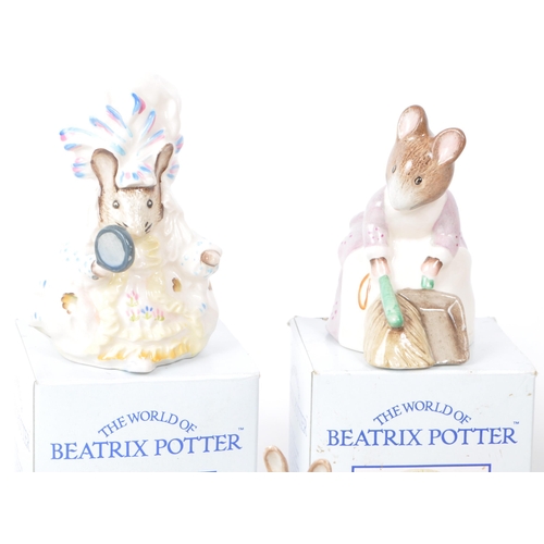 74 - A collection of eight 20th-century Beatrix Potter porcelain figures, from the makers Beswick, Royal ... 