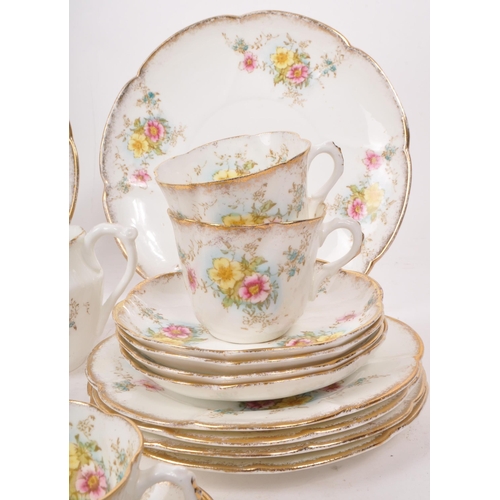 85 - Royal Albert - A collection of 20th-century china tea service pieces, comprising of, six teacups, ni... 