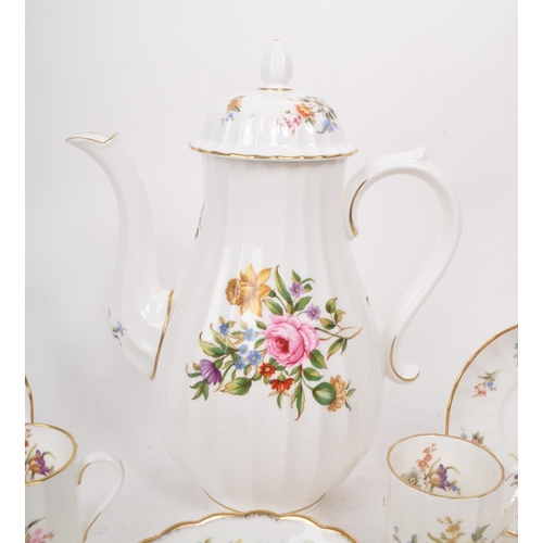 86 - Royal Worcester - A collection of 20th Century bone china coffee service pieces, with the 'Roanoke' ... 