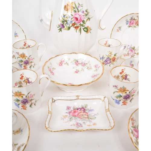 86 - Royal Worcester - A collection of 20th Century bone china coffee service pieces, with the 'Roanoke' ... 