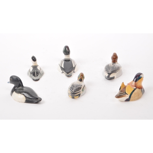 9 - Beswick - A collection of six porcelain Peter Scott duck figurines, comprising of, 'Golden Eye', 'Wi... 