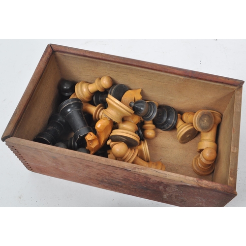 326 - Set of three chess sets. One set is 19th century carved wood with felt bases, another is 20th centur... 