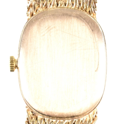 118a - A Bueche-Girod gold plated wristwatch. The Swiss Bueche-Girod wristwatch having an oval dial with st... 