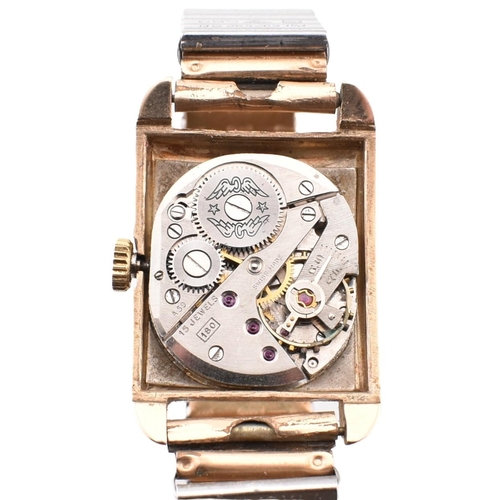 154 - A hallmarked 9ct gold Rotary wristwatch together with a cased gold mounted cheroot holder. The lot t... 