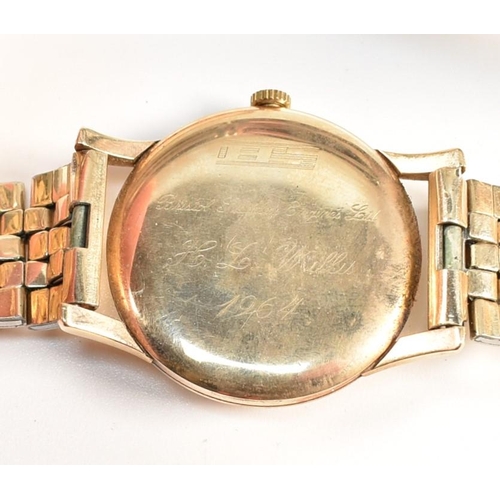 176 - A Baume incabloc 17 jewels 9ct gold presentation wristwatch. The 9ct gold Baume wristwatch having a ... 