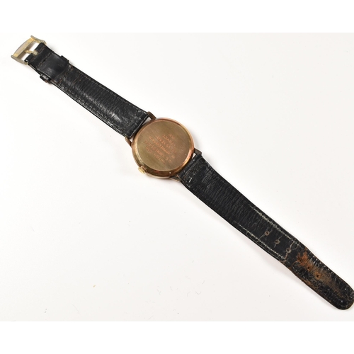 191 - A 9ct gold Mappin & Webb gentleman's wristwatch cased. The Mappin & Webb wristwatch having s... 