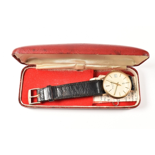 191 - A 9ct gold Mappin & Webb gentleman's wristwatch cased. The Mappin & Webb wristwatch having s... 