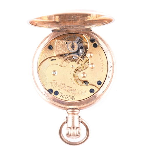 195 - Two pocket watches including Elgin and 9ct gold other AF. The lot to include a yellow metal Elgin po... 