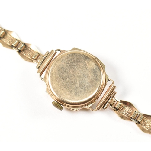 198 - A hallmarked 9ct gold wristwatch. The 9ct gold wristwatch having Arabic numerals and sword hands to ... 