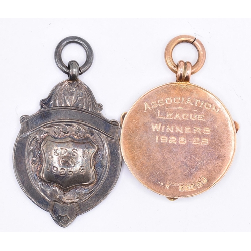 226 - 1920s cased hallmarked 9ct gold football medal for Sheffield & Hallamshire County FA - Associati... 