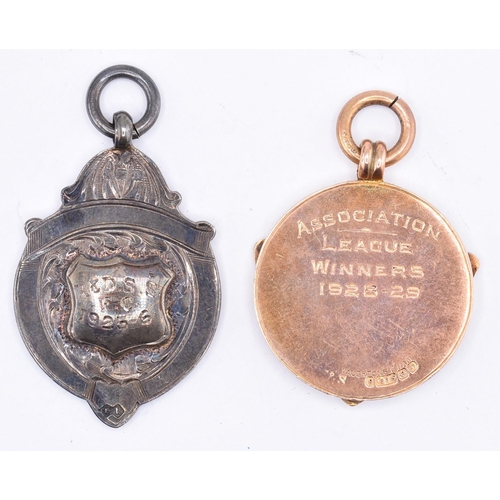 226 - 1920s cased hallmarked 9ct gold football medal for Sheffield & Hallamshire County FA - Associati... 