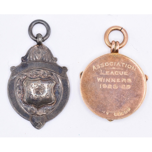 226 - 1920s cased hallmarked 9ct gold football medal for Sheffield & Hallamshire County FA - Associati... 